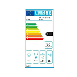 Hotte standard Teka 8421152157299 70 cm 380 m³/h E Argenté Acier