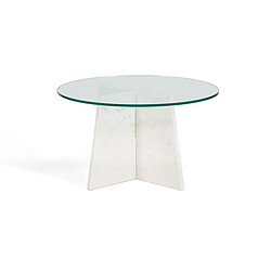 Table Basse Thai Natura Blanc 76 x 45 x 76 cm