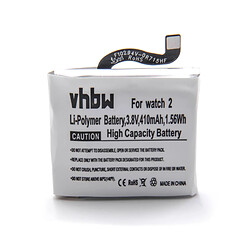 vhbw Li-Polymère batterie 410mAh (3.8V) pour smartwatch montre bracelet fitness Huawei Watch 2, Watch 2 Pro, Watch GT+ 