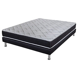 Ebac Matelas mousse + Sommier SR9 Deco 160x200 Malta - Hauteur 20 cm - Soutien très ferme