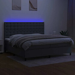 Acheter Sommier à lattes,Cadre à lattes de lit et matelas et LED pour Adulte Gris foncé 200x200 cm -MN23058