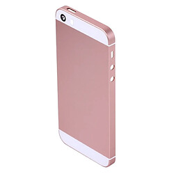 Acheter Wewoo Pour iPhone SE Couverture arrière or rose + Porte-cartes + Touche de contrôle du volume + Bouton d'alimentation + de vibreur interrupteur muet Couvercle de boîtier complet pièce détachée 5 en 1