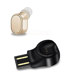 Wewoo LESIRI X12 Oreillette Bluetooth Mini Écouteur Portable USB Magnétique Casque de Recharge Sport Casque Ecouteur pour iPhone (Or) 