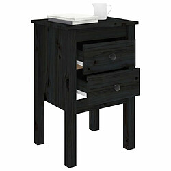 Acheter Maison Chic Table de chevet,Table de nuit,Table d'appoint pour salon Noir 40x35x61,5 cm Bois de pin massif -MN68070