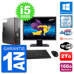 PC Fujitsu D556 DT Ecran 27" Intel i5-6500 RAM 16Go Disque 2To Windows 10 Wifi · Occasion 