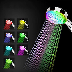 Elixir Pommeau de Douche, Douchette Douche Salle de Bain Universelle, 7 LED Couleurs Changement de Couleur Automatique, Haute Pression Economie Deau Protection Ionique Négative