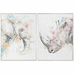 Cadre DKD Home Decor Moderne animaux 60 x 3,5 x 80 cm (2 Unités) 