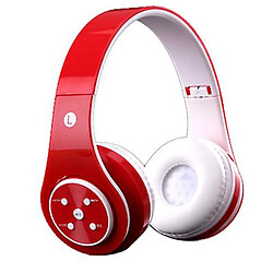 Universal Écouteurs Bluetooth sans fil Casque stéréo Cadeau pour enfants (rouge) 