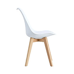 Avis Mes Lot de 4 chaises tulipe style scandinave PU blanc - SCANDI