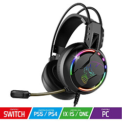 Spirit Of Gamers Casque PRO H7 compatible Switch / PlayStation / Xbox / PC rétro éclairé RGB