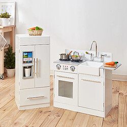 Teamson Kids Grand jeu de cuisine blanc en bois pour enfant Teamson TD-12302WR