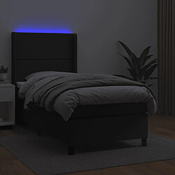 Avis Sommier à lattes et matelas LED,Cadre à lattes de lit pour Adulte Noir 80x200 cm Similicuir -MN74223