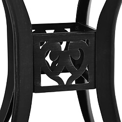 Avis vidaXL Table de jardin Noir 78x78x72 cm Aluminium coulé