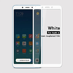 Protecteur écran en verre trempé 2.5D 9H garde en taille réelle blanc pour votre Xiaomi Redmi 6