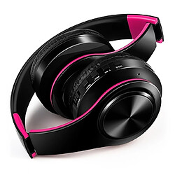 Avis Wewoo Casque sans fil Sport pliant Stéréo Musique Bluetooth Téléphones Écouteurs Prise en charge Carte TF (Rose Rouge)