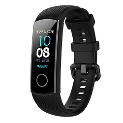 Wewoo Bracelet pour montre connectée de en silicone Smartwatch Huawei Honor Band 4 Noir 