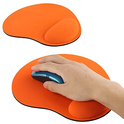 Wewoo Orange Tapis de souris repose-poignet en gel tissu