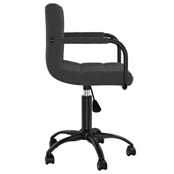 Avis vidaXL Chaises pivotantes à manger lot de 6 noir velours