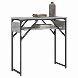 Avis Maison Chic Table console | Meuble d'entrée | Table d'appoint avec étagère sonoma gris 75x30x75 cm -GKD17848