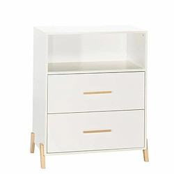 Baby Price Commode blanche 2 portes et 1 niche