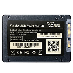 Acheter Wewoo Vaseky V800 Disque dur SSD SSD ultra-fin de 7 mm (350 Go) de 2,5 pouces SATA3 6 Go / s Disque dur SSD pour ordinateur de bureau, portable