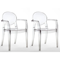 SCAB DESIGN Chaise Lot de 2 faut. Igloo transparente