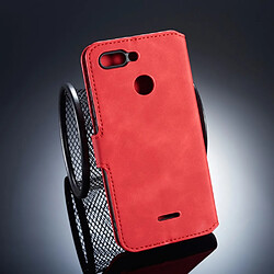 Etui en PU style rétro rouge pour votre Xiaomi Redmi 6 (Dual Camera: 12MP+5MP)