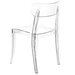 Beliani Chaise de salle à manger Set de 2 Transparent COVINGTON pas cher