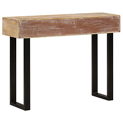 Avis vidaXL Table console 100x30x75 cm Bois de manguier massif