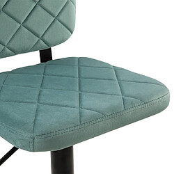 Acheter Rendez Vous Deco Chaise de bar Viktor en velours vert d'eau 60/81 cm (lot de 2)