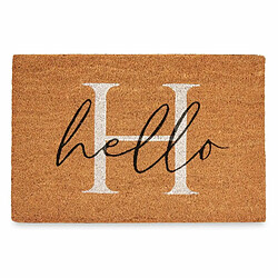 Avis Gift Decor Paillasson Hello Blanc Naturel 60 x 1 x 40 cm (12 Unités)