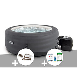 Kit spa gonflable Intex PureSpa Access rond Bulles 4 places + Kit d'entretien + Kit de traitement brome