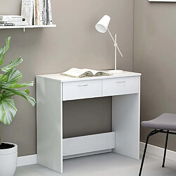 vidaXL Bureau Blanc 80x40x75 cm Bois d'ingénierie 