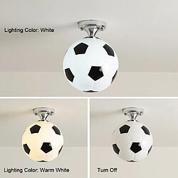 Avis Universal 20cm Football Plafonnier Football LED Plafonnier Intérieur Bar Chambre Enfant Chambre Éclairage Garçon Lampe Home Noir(Le noir)