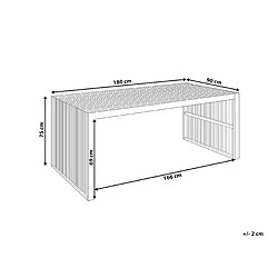 Avis Beliani Table de jardin 180 x 90 cm Bois Bois clair SULZANO