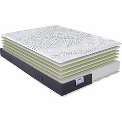 Acheter Ebac Matelas mousse + Sommier SR15 Volcan 160x200 Myriade - H. 21 cm - Soutien équilibré