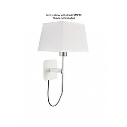 Luminaire Center Lampe avec abat jour Habana blanc 1 ampoule 26-32cm