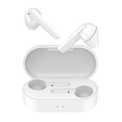 Universal Empreintes digitales Touch Wireless Headset Bluetooth Version 5.0 3D Stéréo Double Microphone Headset(blanche)