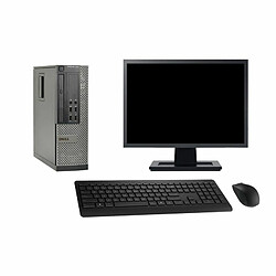 Lot PC Dell 7010 SFF Core I5-3470 3.2GHz 16Go 2000Go DVD Wifi W7 + Ecran 17 - Occasion