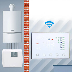 Ledkia Thermostat WiFi Programmable Blanc Sans Fil pour Chauffage Blanc