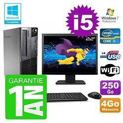 PC Lenovo M91p SFF Intel I5-2400 4Go Disque 250Go Graveur Wifi W7 Ecran 22" · Occasion 