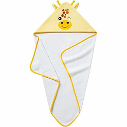 Cape de bain BABYCALIN GIRAFE - Des la naissance - Velours/Coton - 75 x 75 cm - Jaune