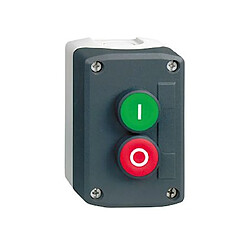 boite à bouton - harmony xal - 2 bouton poussoir - vert et rouge - schneider electric xald213