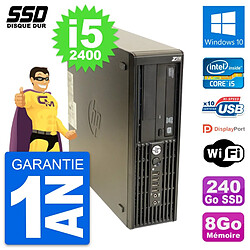 PC HP WorkStation Z210 SFF Intel Core i5-2400 RAM 8Go SSD 240Go Windows 10 Wifi · Occasion 