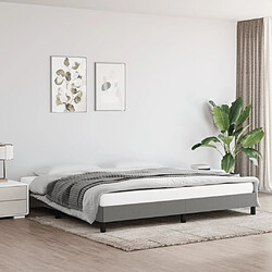 Maison Chic Lit adulte - Lit simple Cadre de lit,Structure du lit Contemporain Gris foncé 200 x 200 cm Tissu -MN36391