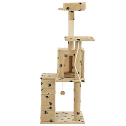 Avis Arbre à chat avec griffoirs,niche pour chat en sisal 120 cm Beige Motif pattes -MN80698