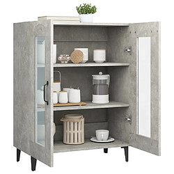 Maison Chic Buffet,Meuble de Rangement,commode pour salon,Cuisine gris béton 69,5x34x90 cm bois d'ingénierie -MN48511 pas cher