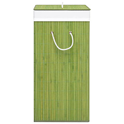 Acheter vidaXL Panier à linge avec 2 sections bambou vert 72 L