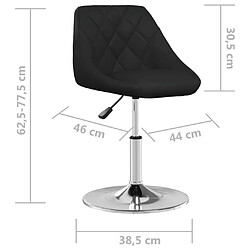 vidaXL Tabouret de bar Noir Similicuir pas cher