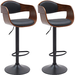 Non Lot de 2 tabourets de bar Kingston B simili cuir 